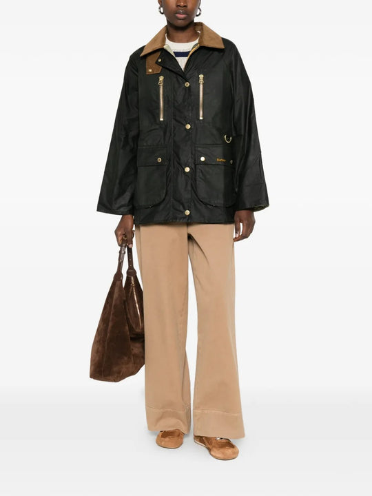 Green jacket, full body view