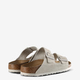 Tan sandals, back view