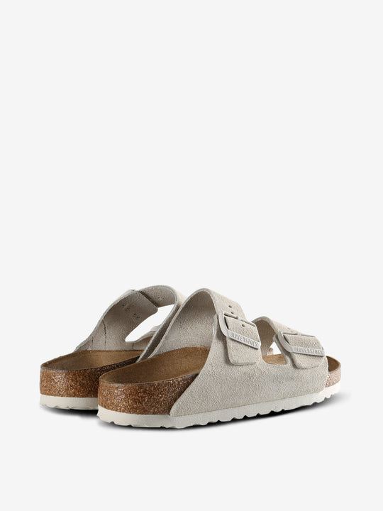 Tan sandals, back view