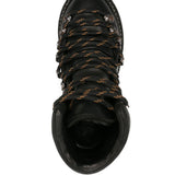 Close up of Black boots, showing detail