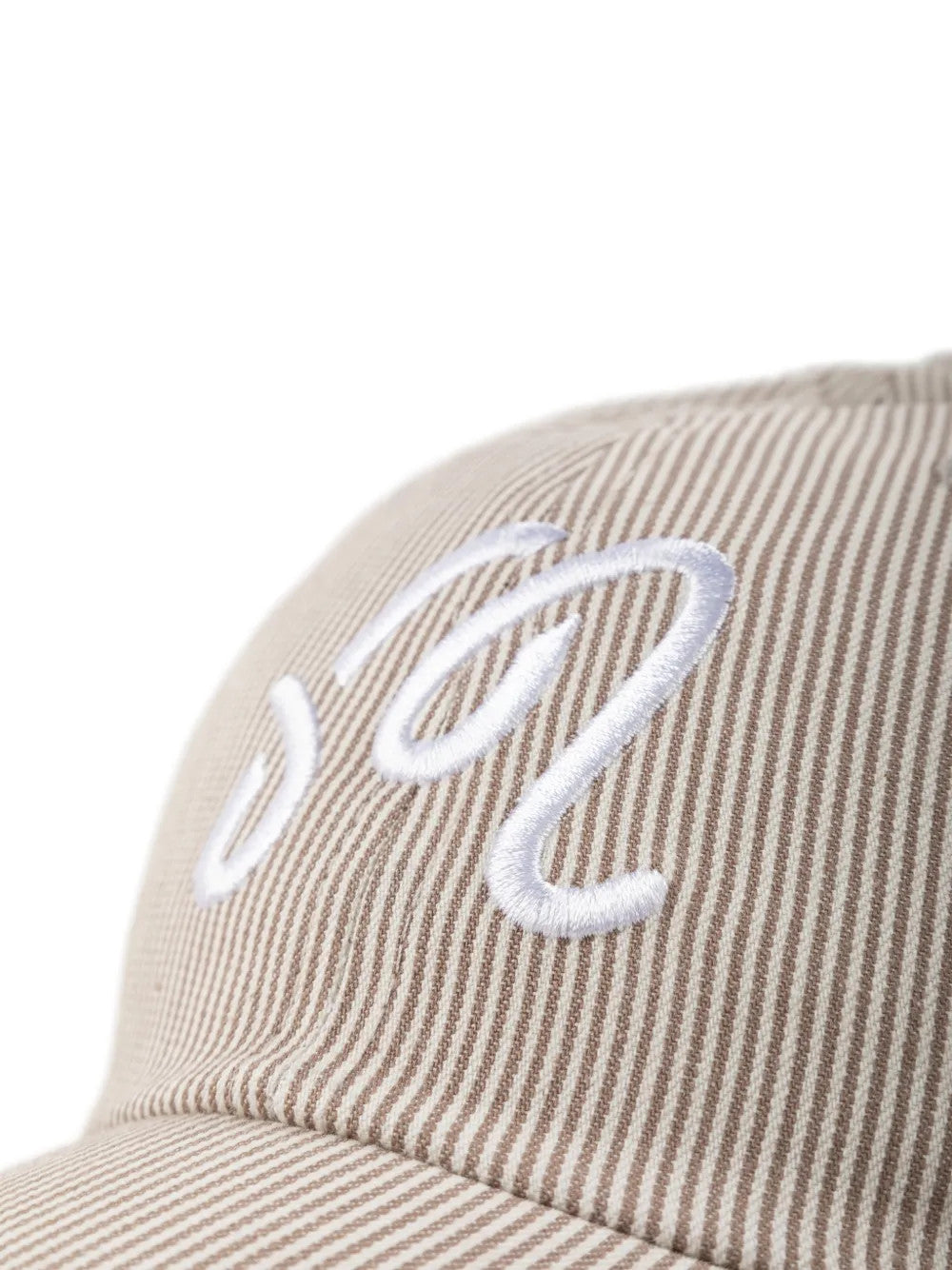 Close up of Tan hat, showing detail