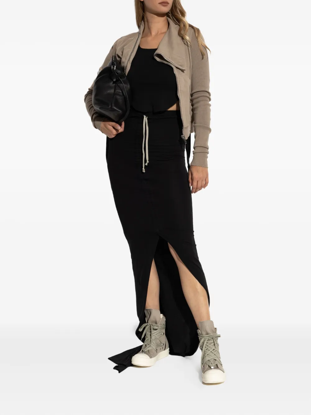 Brown hoodies, full body view