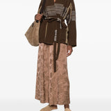 Brown skirt, full body view