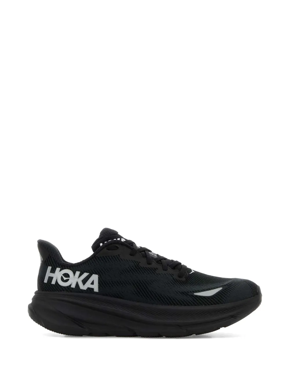 Black sneakers, front view
