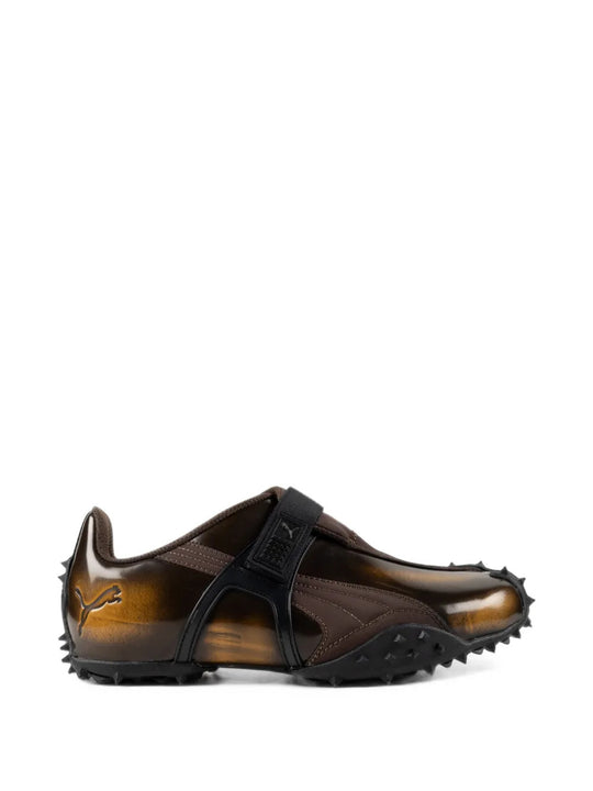Brown shoes, side view