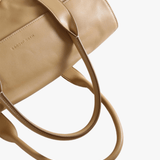 Tan bag, front view