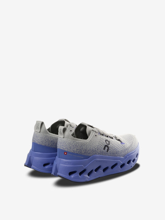 Grey sneakers, back view