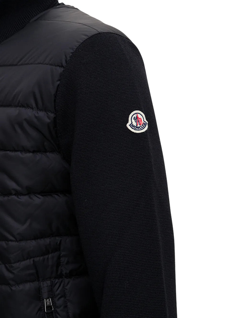 Black hoodie worn by a person, showing the hoodie fit