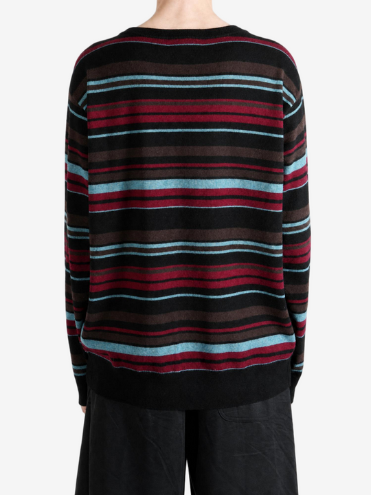 Black knitwear, full body view