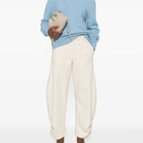 Blue knitwear, full body view