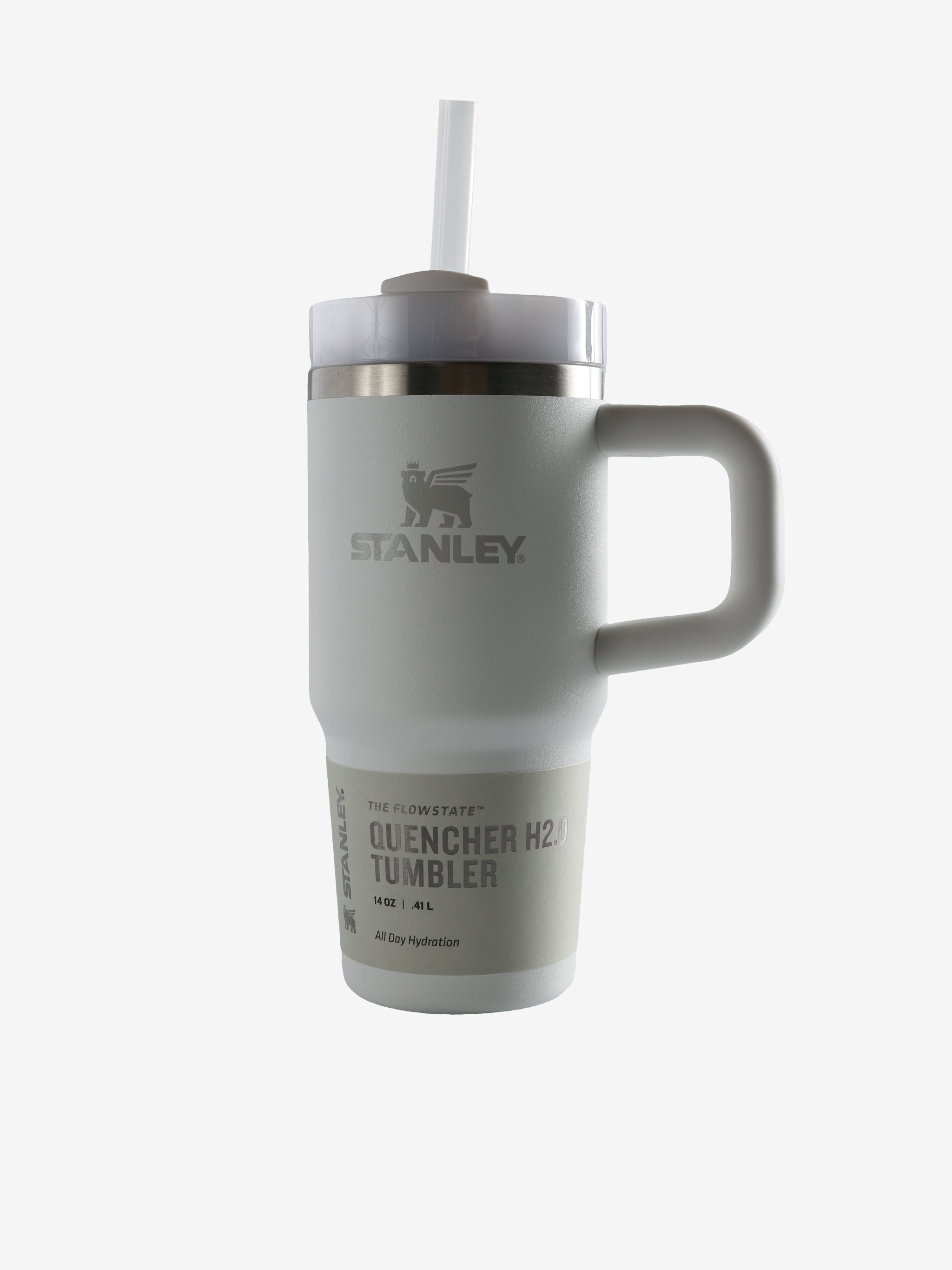 Tan tumbler, front view