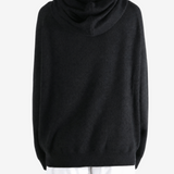 Black hoodie, full body view