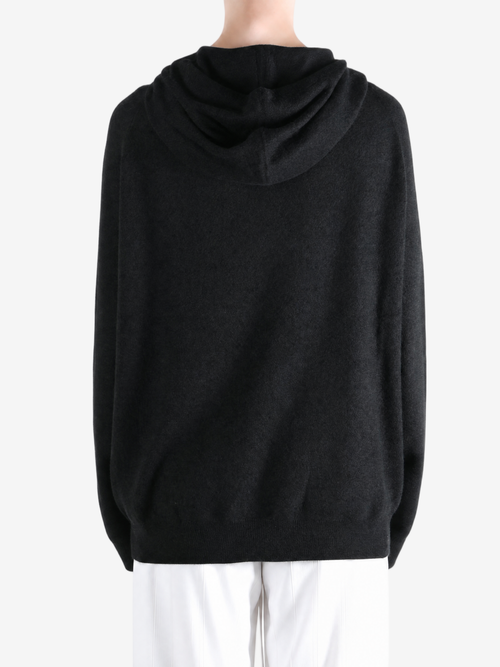 Black hoodie, full body view