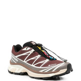 Burgundy shoes, front view