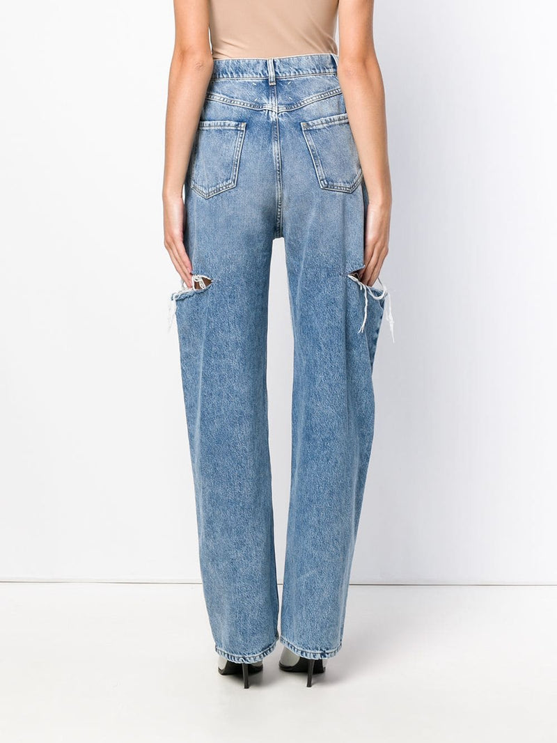 MAISON MARGIELA - Women 5 Pocket Demin Jean with Slash Detail