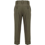 Green pants, back view