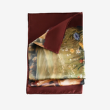 Burgundy scarf, back view