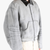White jackets worn by a person, showing the jackets fit