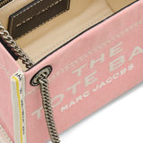 Close up of pink bags, showing texture of the cotton fabric