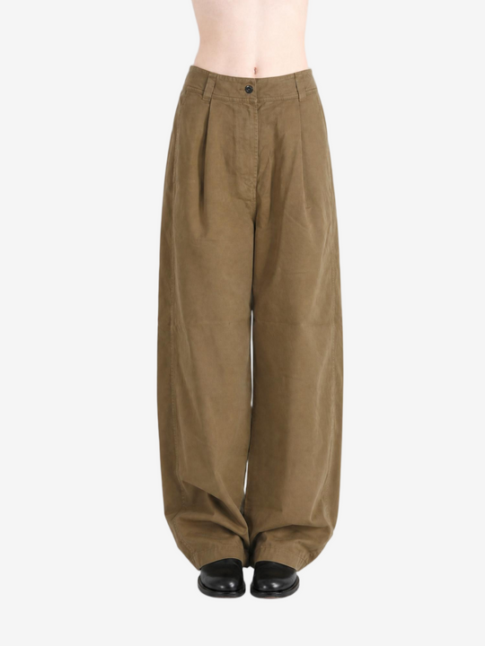 Brown pants, full body view