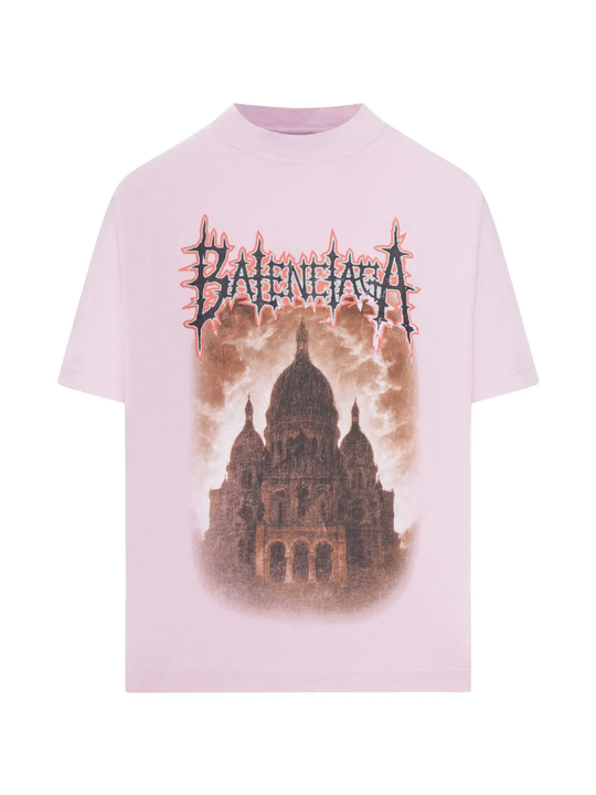 Pink t-shirt, front view