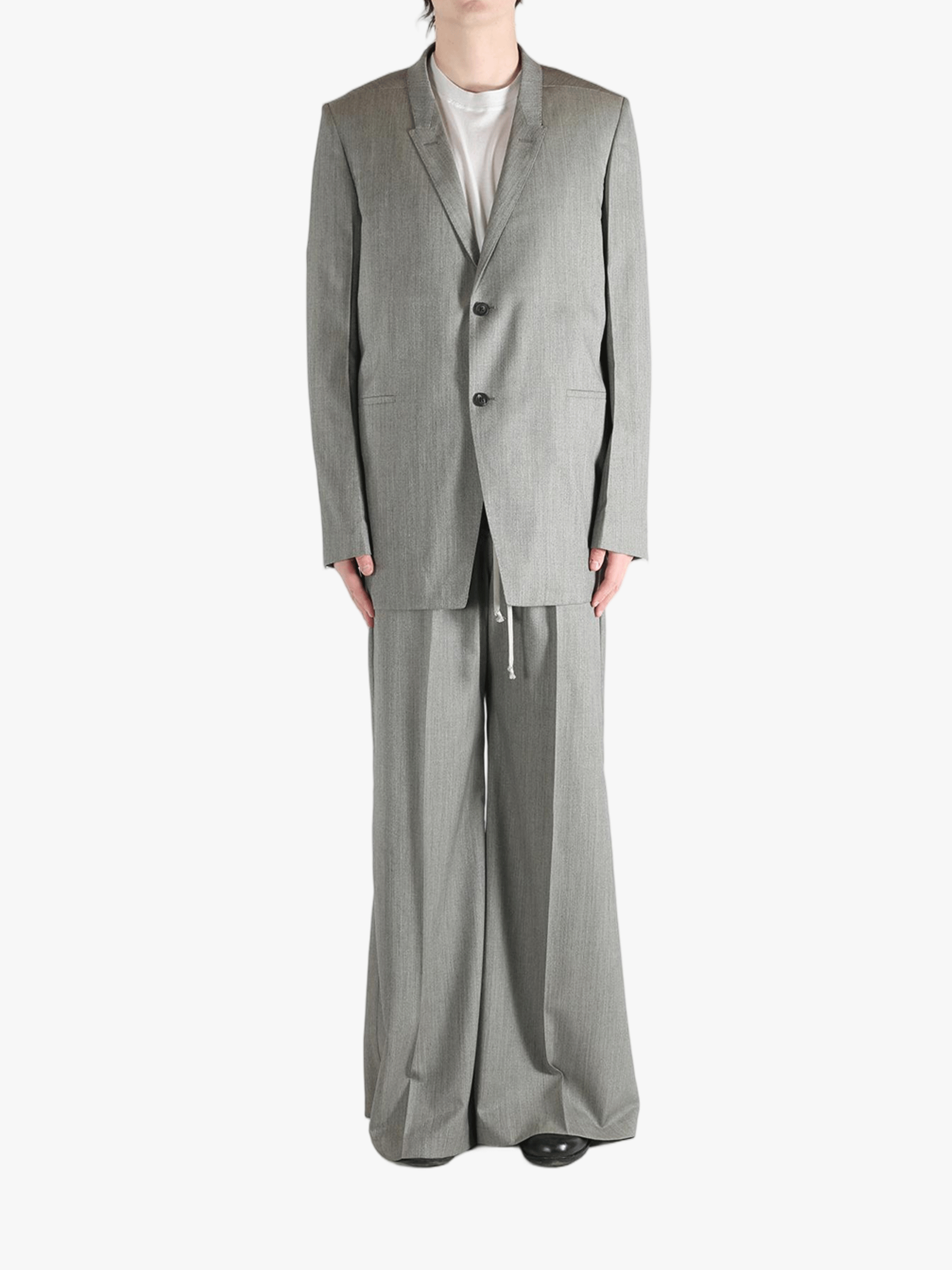 Grey jacket, full body view