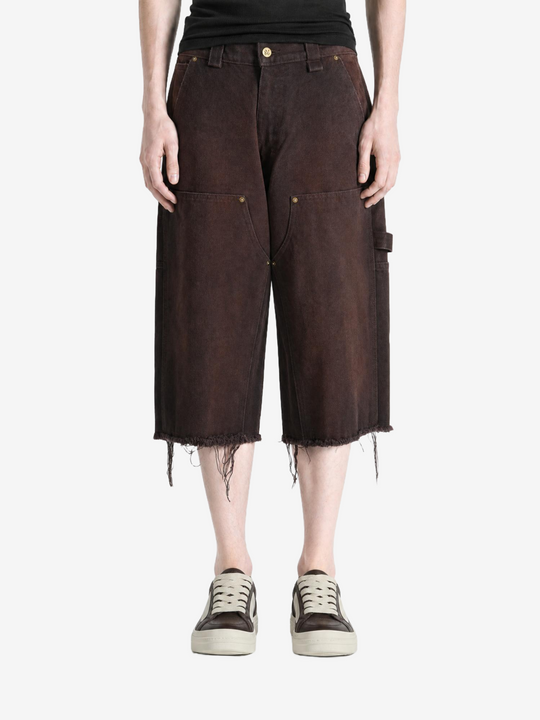 Brown pants, full body view