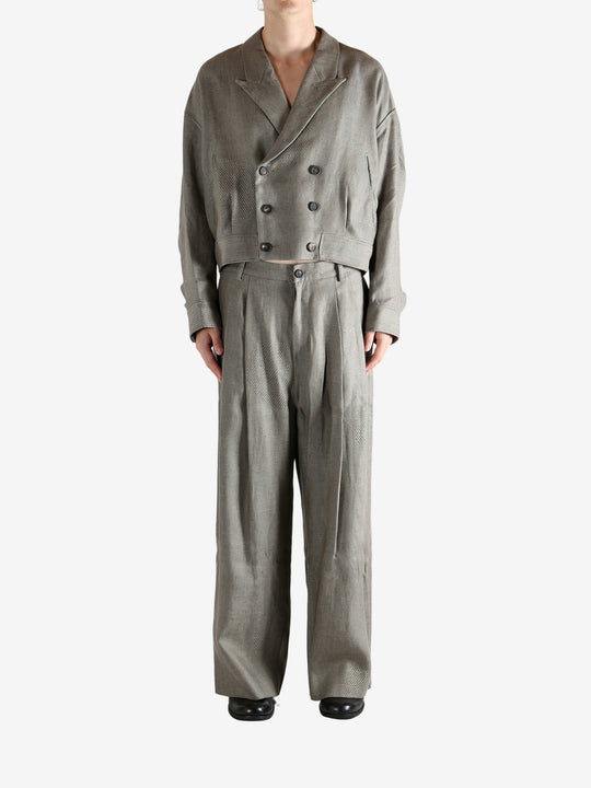 Grey jacket, full body view