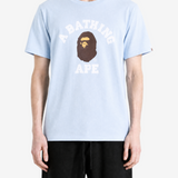 Blue t-shirt, full body view