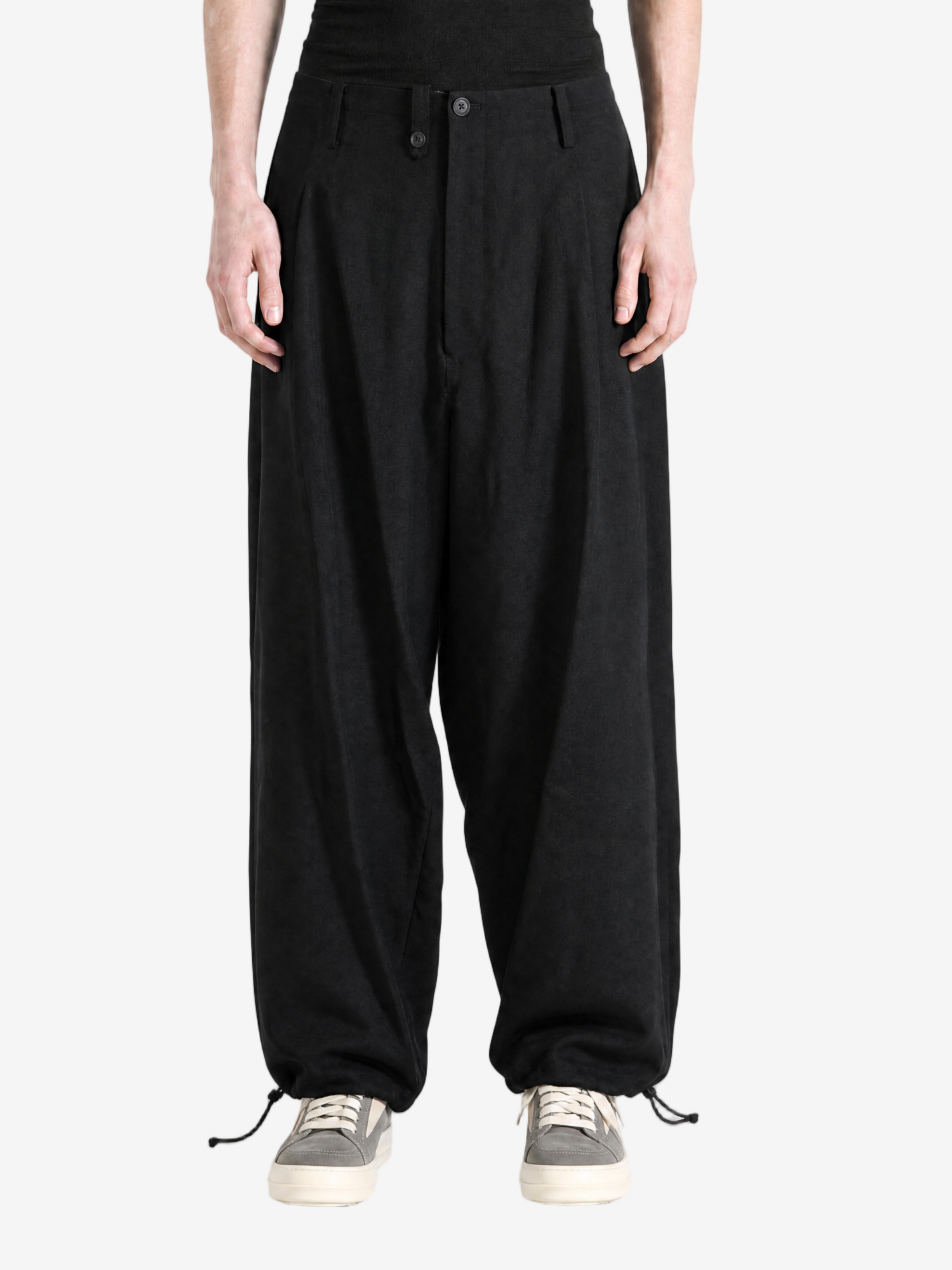 Black pants, full body view