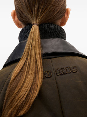 MIU MIU - Women Waxed Canvas Padded Outerwear Jacket