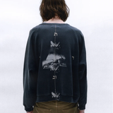 Navy hoodie, front view