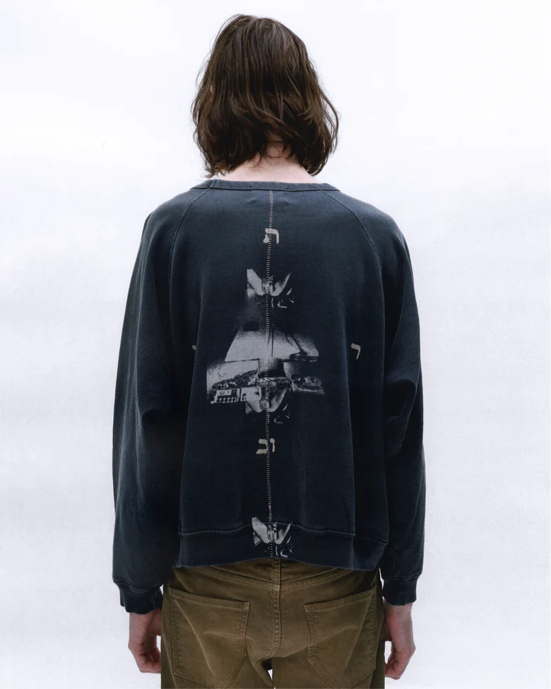 Navy hoodie, front view