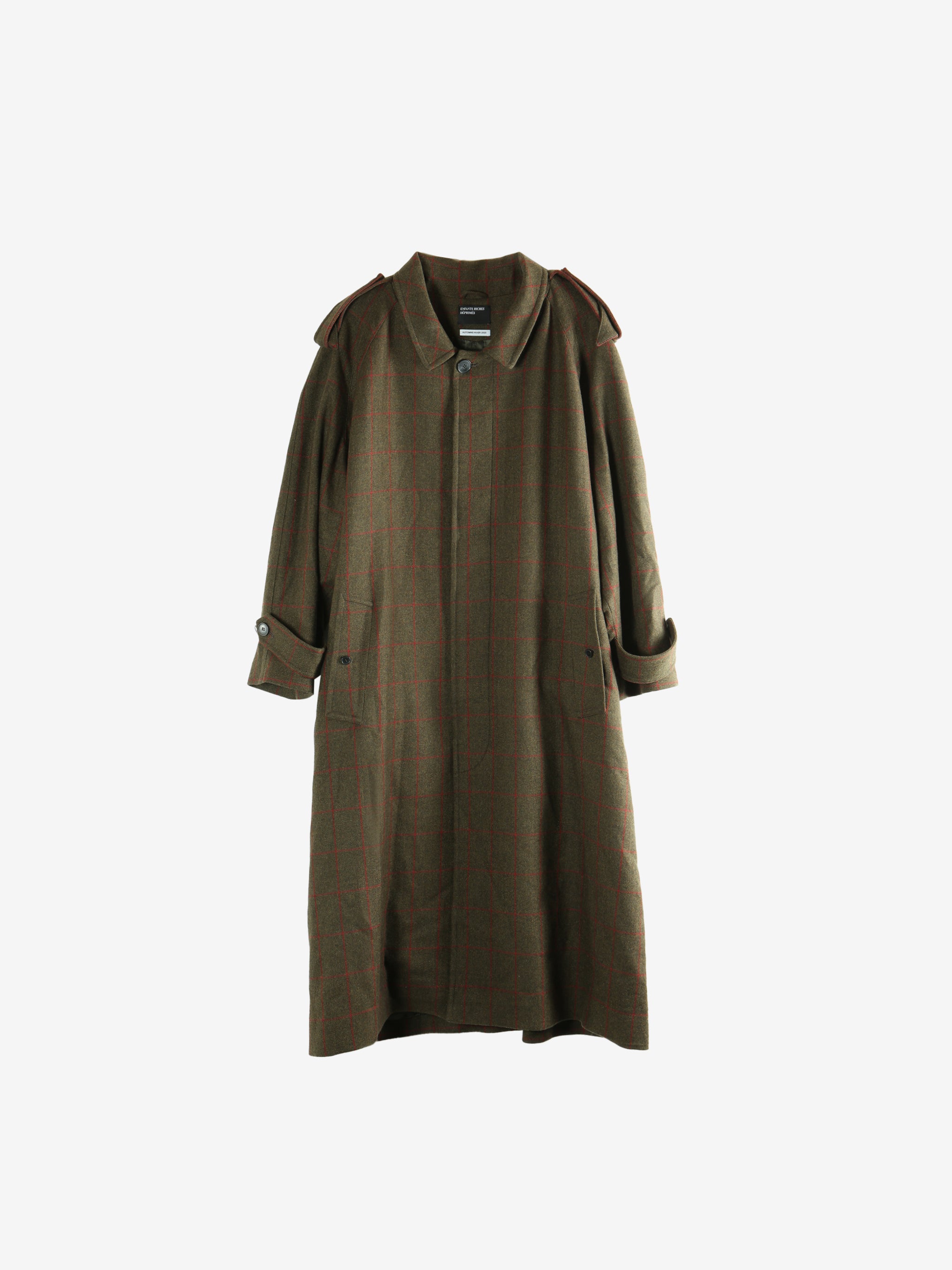 Green coat, front view