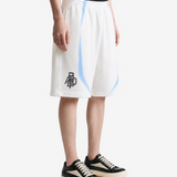 A BATHING APE - Men Heavy Wash Hand Draw Football Logo Relaxed Fit Sweat Shorts