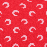 Close up of Red top, showing texture of the 53% cotton/ 30% polyamide/ 17% viscose fabric