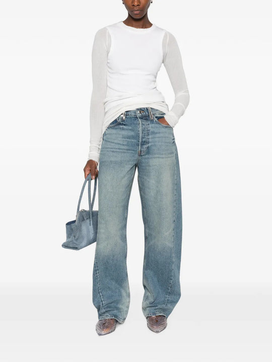 Blue jeans, full body view