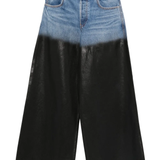 blue jeans, front view