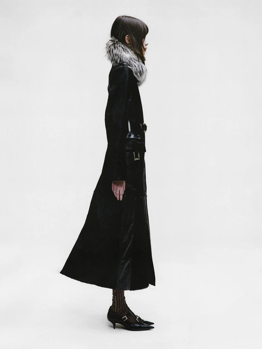 black jacket,full body view