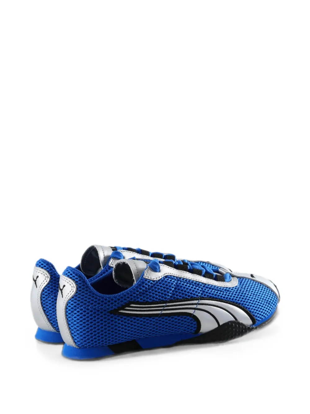 Blue sneakers, side view