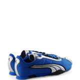Blue sneakers, side view