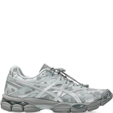 Grey sneakers, front view