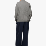Grey knitwear, full body view