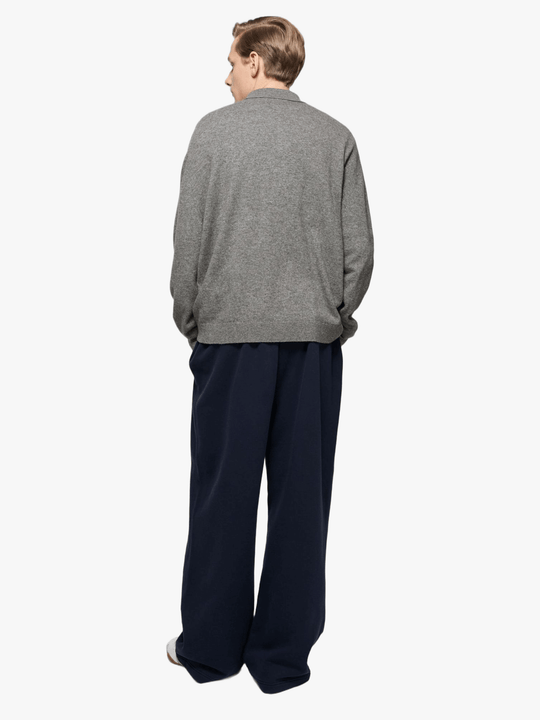 Grey knitwear, full body view