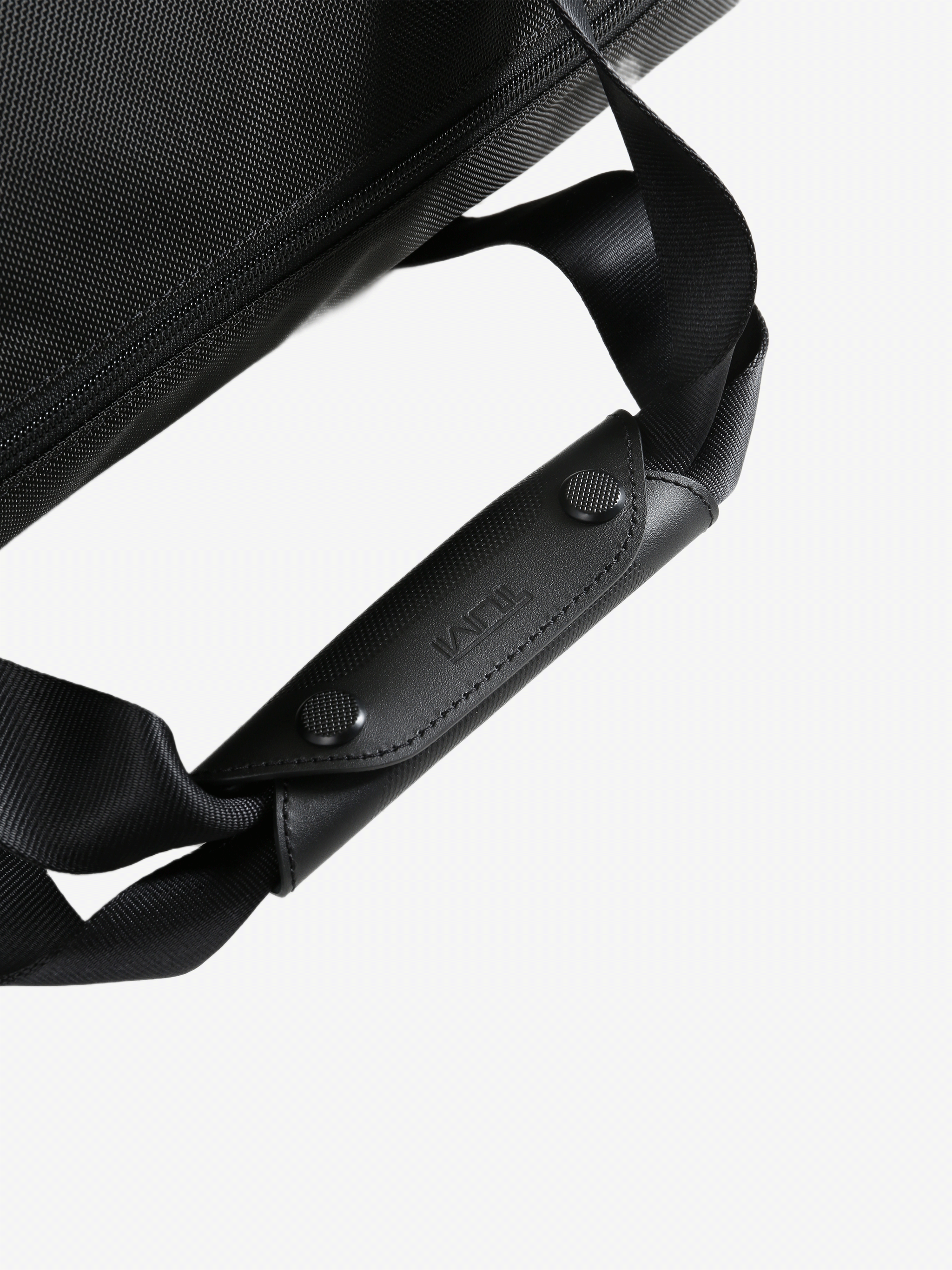 Close up of Black bag, showing detail