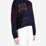 Y'S - Women Tyrolean Jacquard Cardigan
