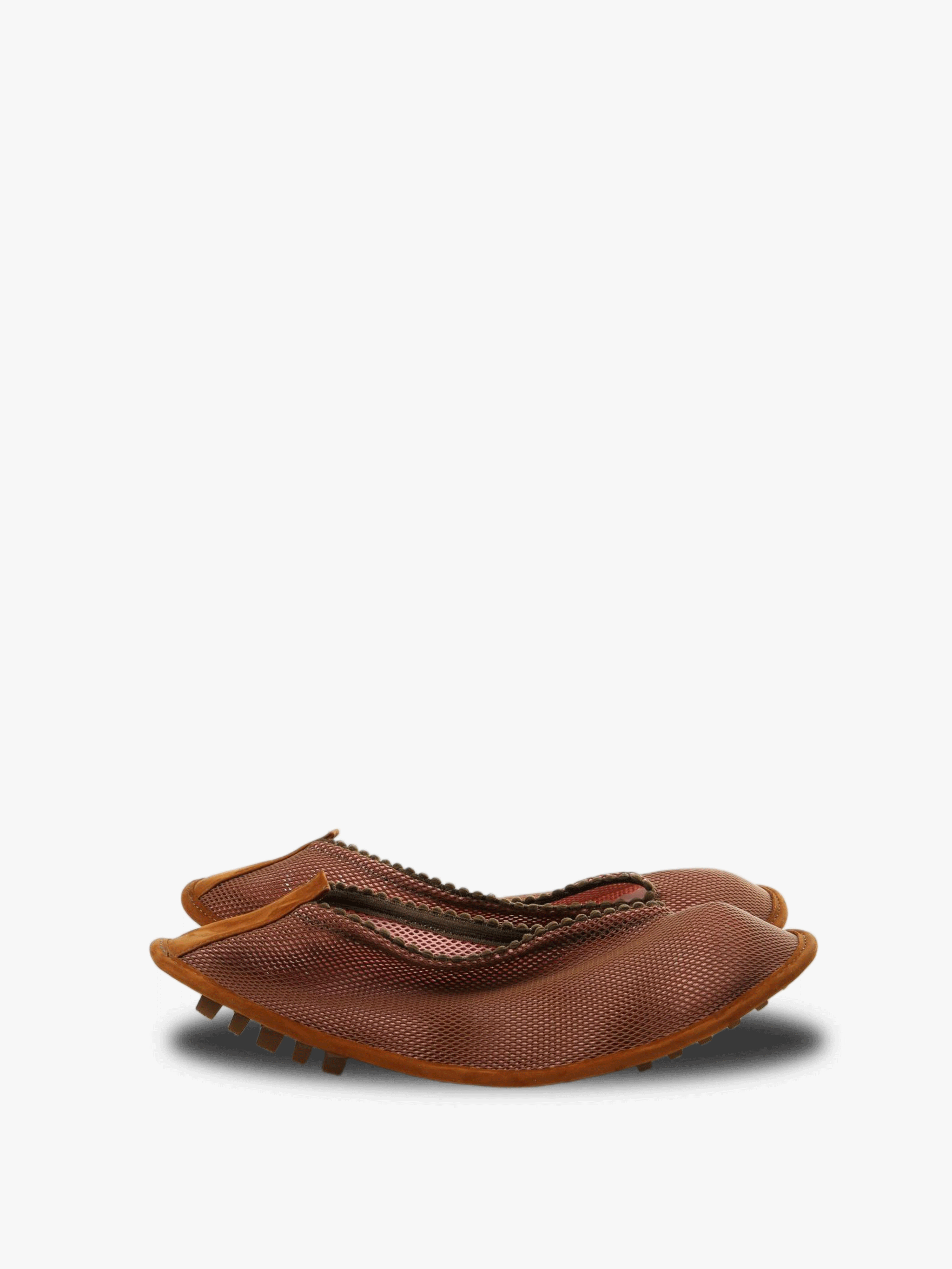 Brown shoes,front view