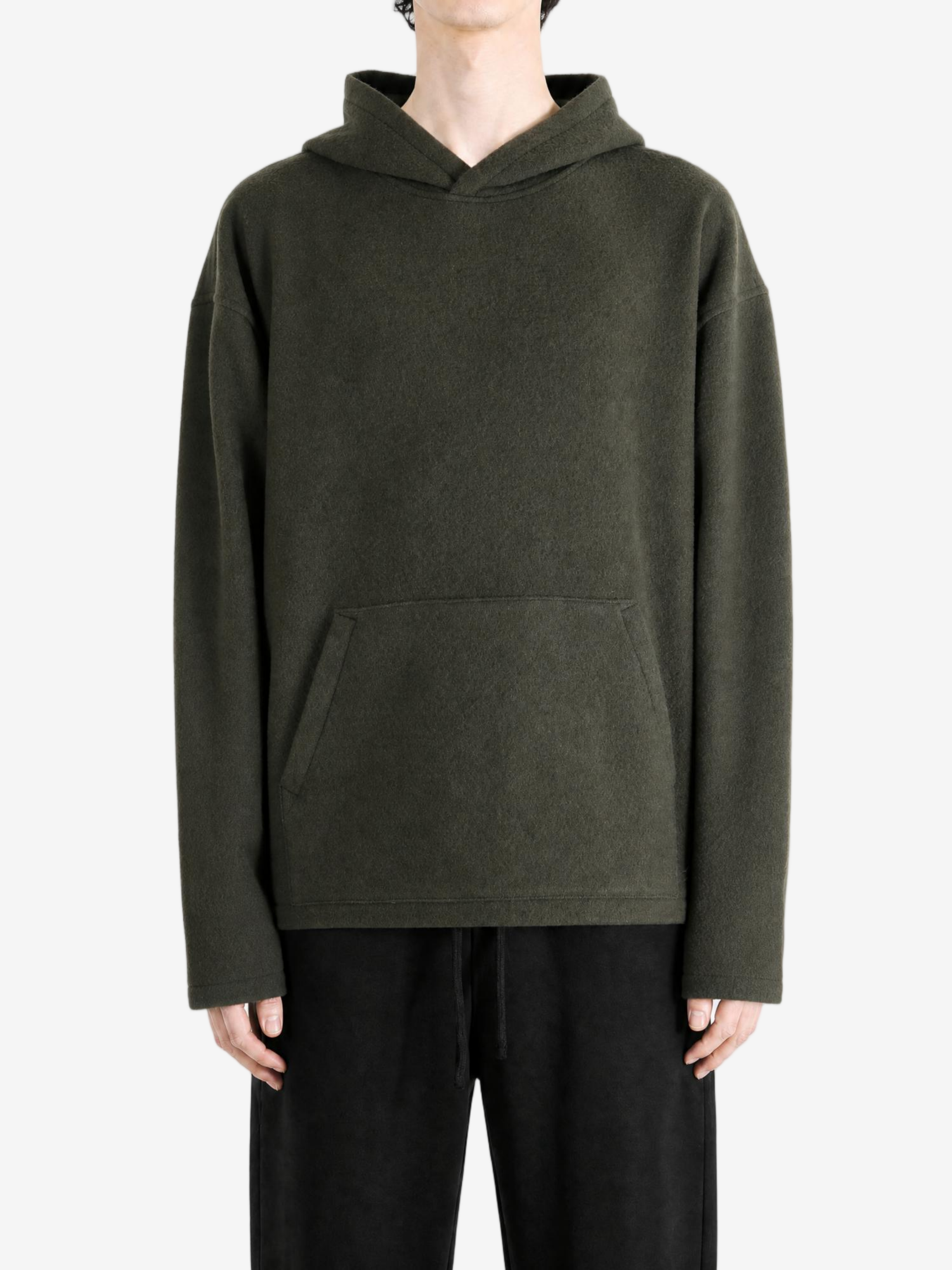 Green top, full body view
