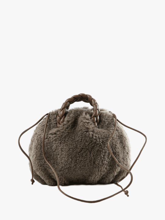Tan bag, front view