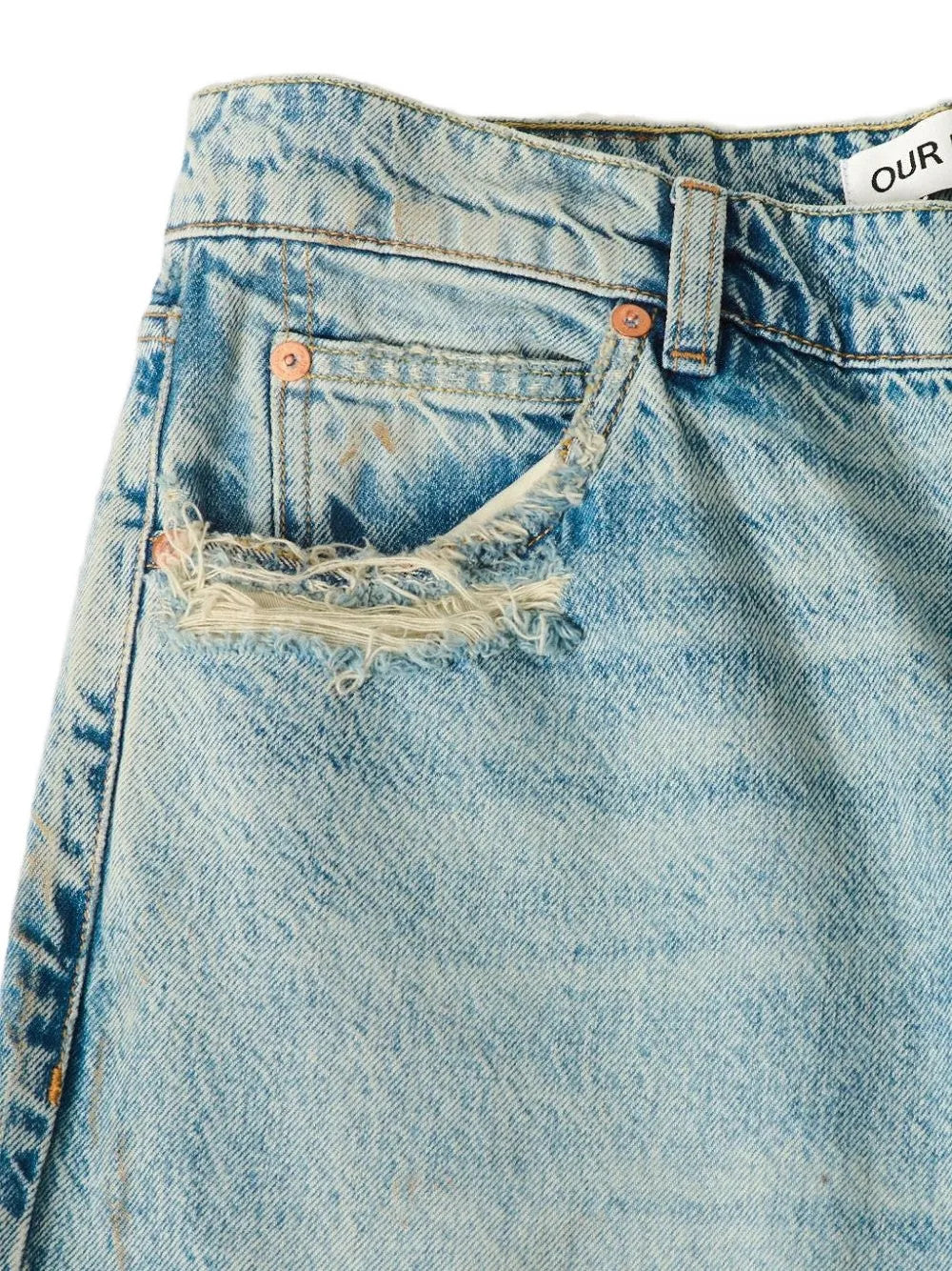 Blue jeans, front view
